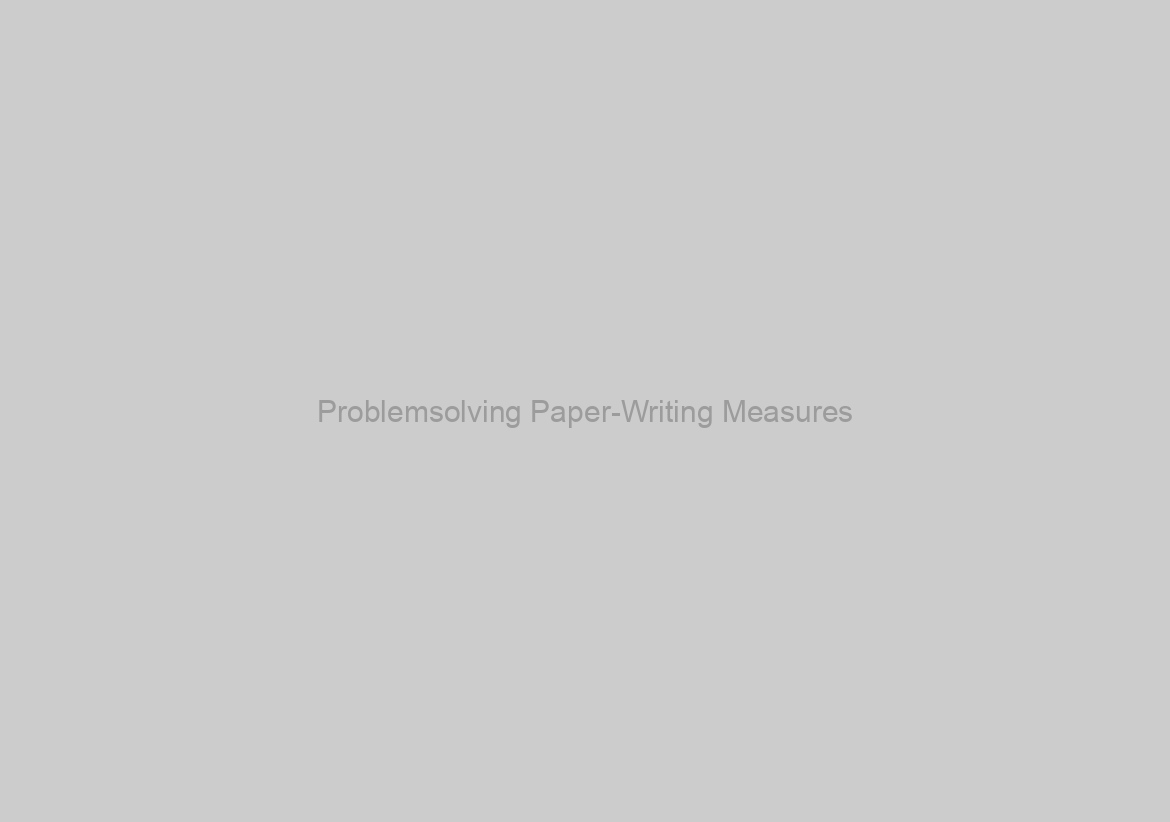 Problemsolving Paper-Writing Measures